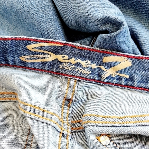 Seven7 Jeans Size 10 Girlfriend Distressed Stretch - Picture 11 of 13